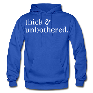 Hip Hop & Boujee's "Thick & Unbothered" Hoodie Collection - royal blue