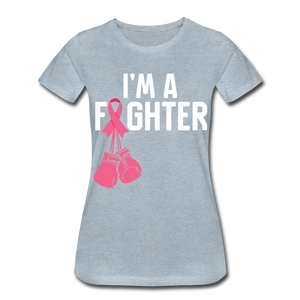 Hip Hop & Boujee's "Fighter" Tees Collection - heather ice blue