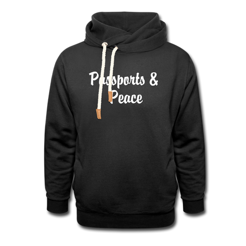 Hip Hop & Boujee's Shawl Collar Hoodie - black