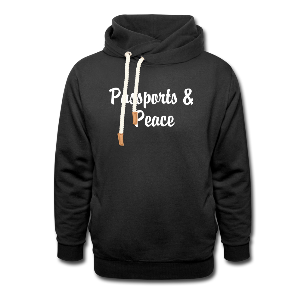 Hip Hop & Boujee's Shawl Collar Hoodie - black