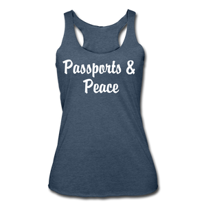 Hip & Boujee's Passports Tank - heather navy