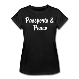 Hip Hop & Boujee's Passports Relaxed Fit T-Shirt - black