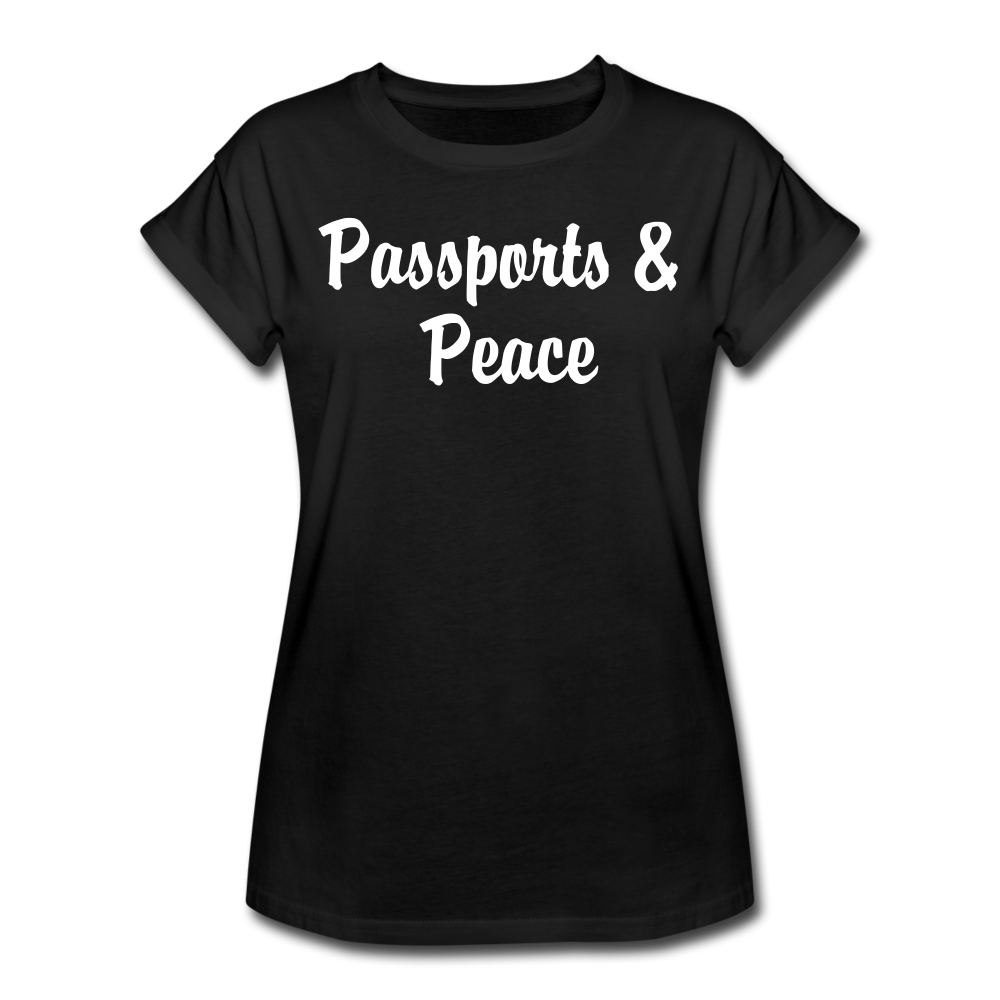 Hip Hop & Boujee's Passports Relaxed Fit T-Shirt - black